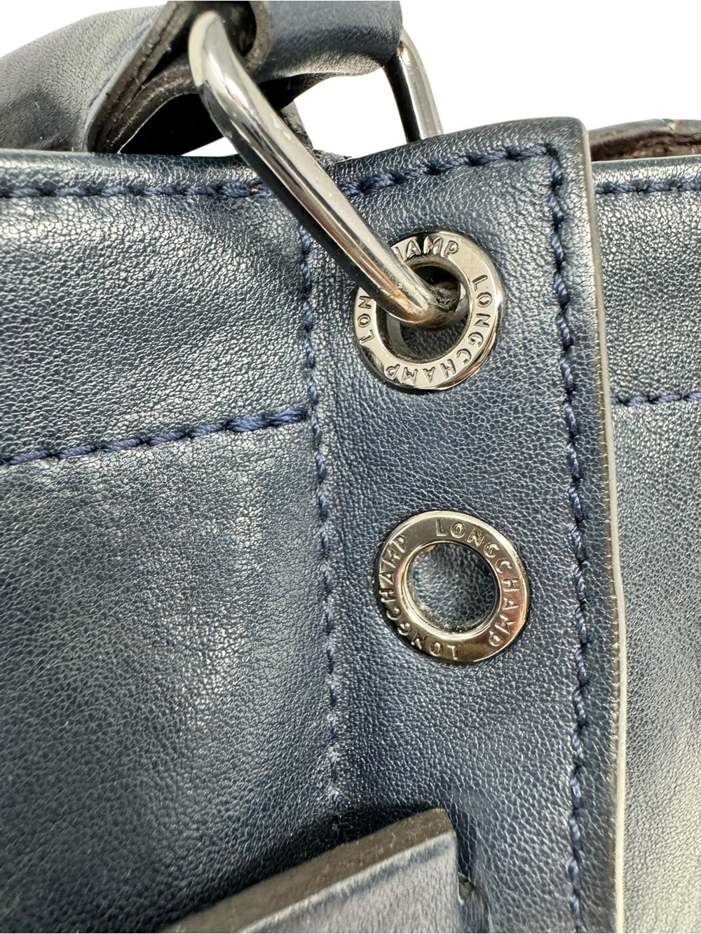 Longchamp Medium 3D Satchel Navy - Picture 3 of 11